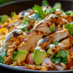 Chicken Shawarma Crispy Rice Salad