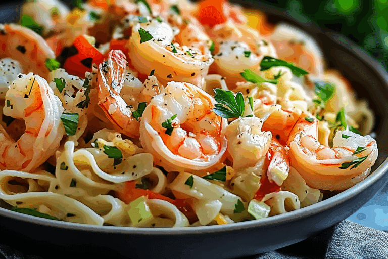 Delicious Seafood Pasta Salad with Shrimp and Crab