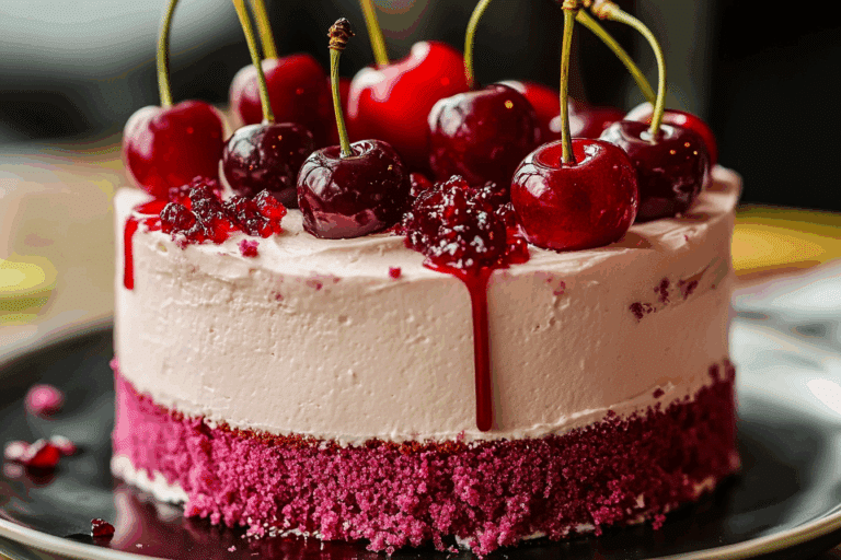 Cherry Cake with Cherry Cream Cheese Frosting