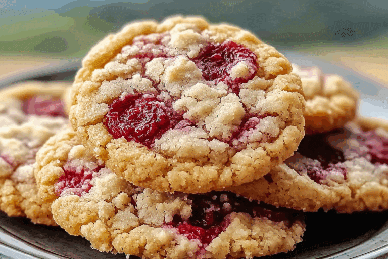 Buttery Raspberry Crumble Cookies: A Sweet, Buttery Delight
