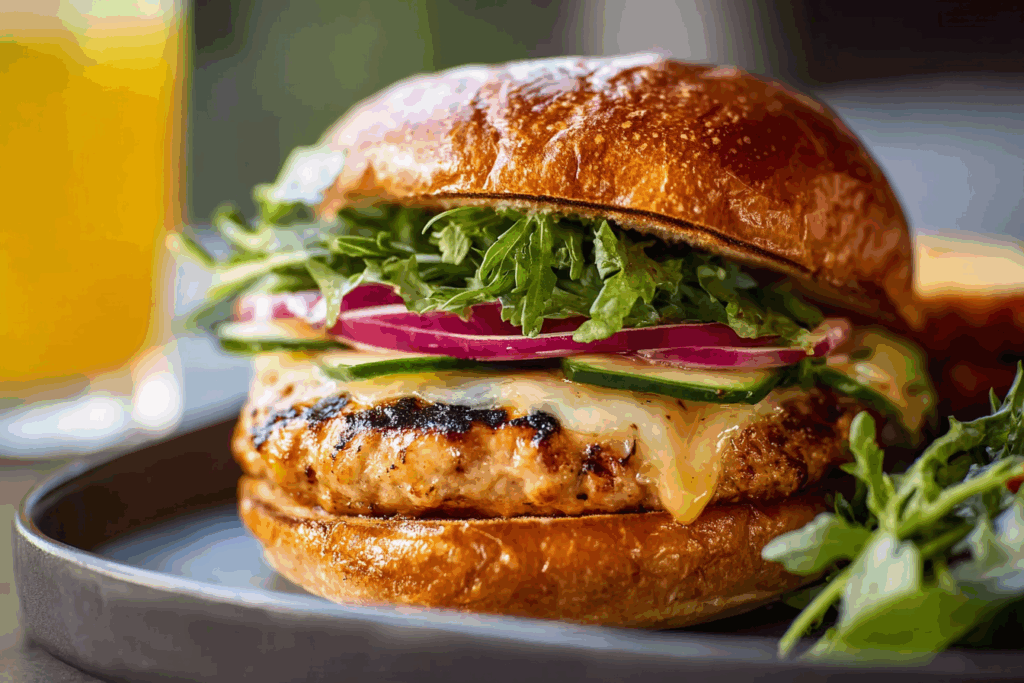 Chipotle Cheddar Chicken Burgers