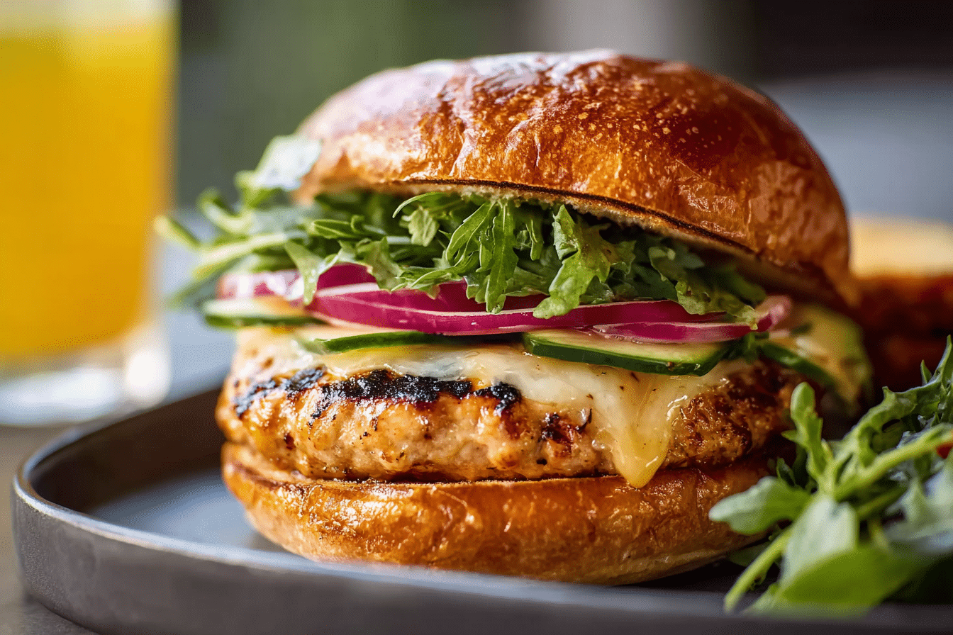 Chipotle Cheddar Chicken Burgers