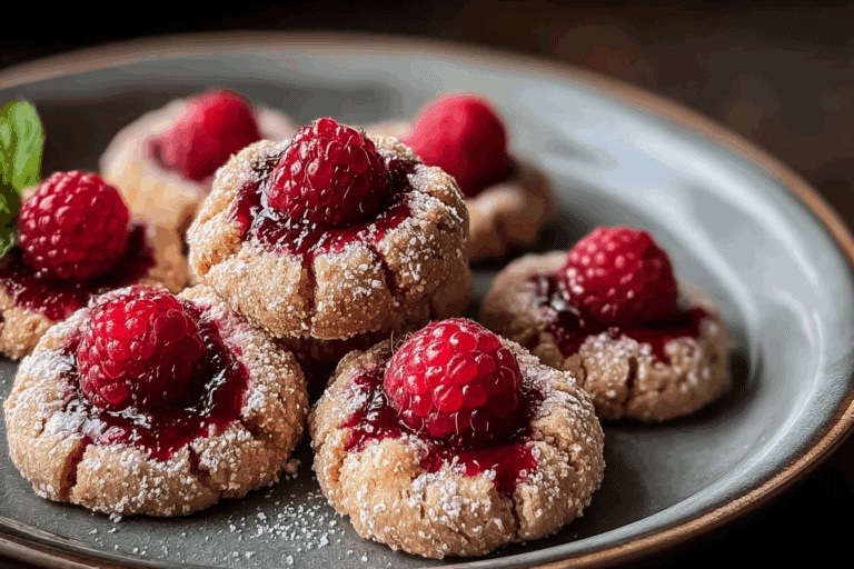 Raspberry Almond Thumbprints