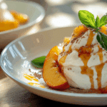 Summer’s Sweetest Treat Grilled Peach Sundaes with Creamy Toppings
