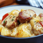 Creamy Slow Cooker Sausage and Potatoes