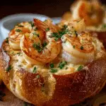Shrimp Alfredo Bread Bowls