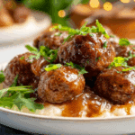Crock Pot French Onion Meatballs