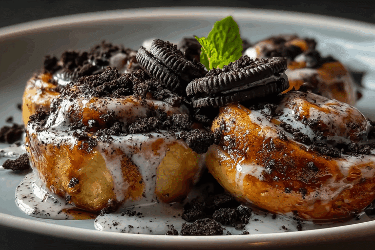 Oreo-Stuffed Cinnamon Rolls
