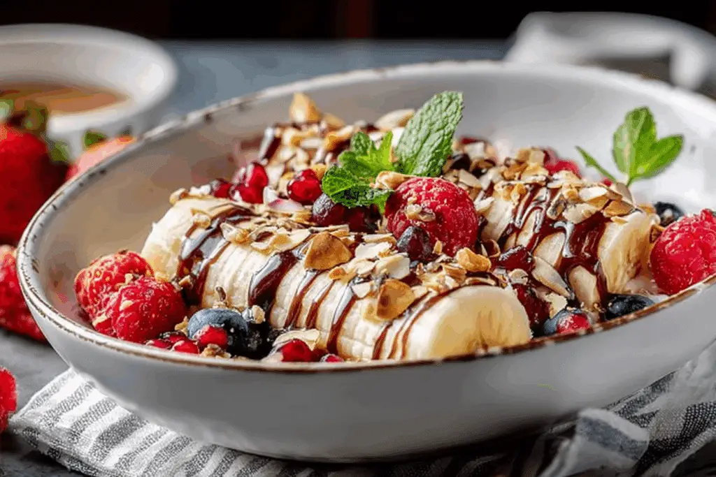 Healthy Breakfast Banana Split Bowl