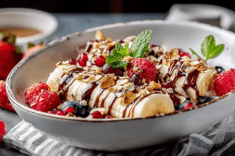 Healthy Breakfast Banana Split Bowl