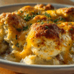 Biscuits Gravy Hashbrown Casserole