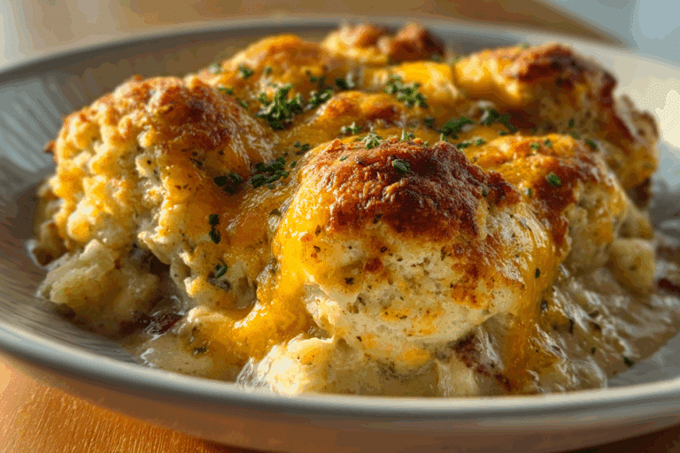 Biscuits Gravy Hashbrown Casserole