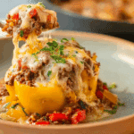 Cheesy Stuffed Pepper Beef Casserole