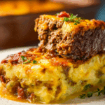 Cowboy Meatloaf and Potato Casserole