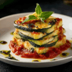 Layered Zucchini Ricotta Melts with Marinara