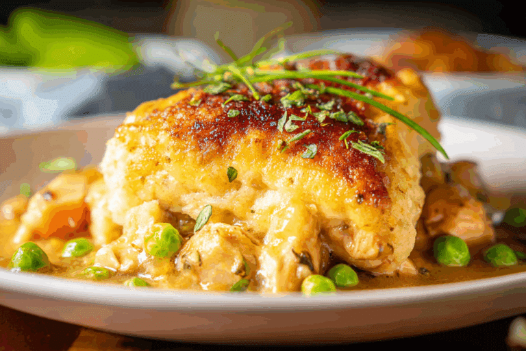 Easy Chicken Cobbler Dinner Casserole