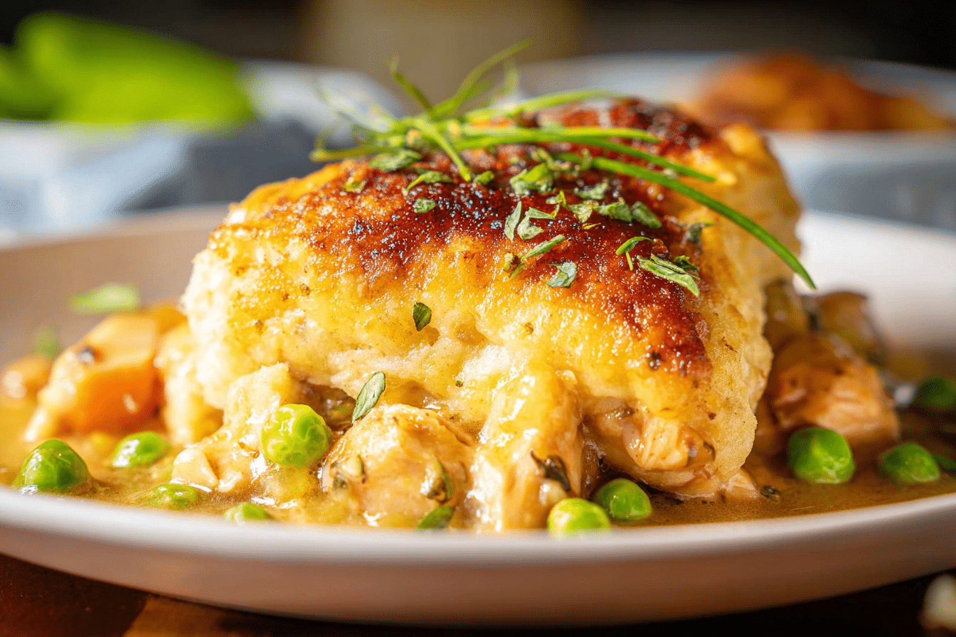 Easy Chicken Cobbler Dinner Casserole