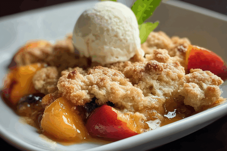Old Time Oven Peach Cobbler