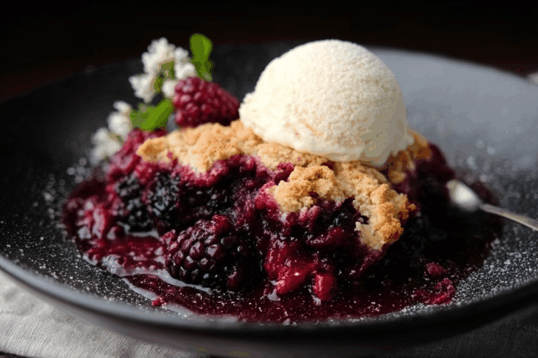 Warm and Sweet Blackberry Cobbler