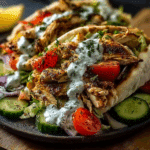 Greek-Style Chicken Gyros with Homemade Tzatziki