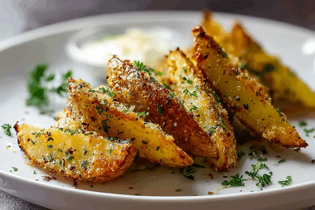 Baked Garlic Parmesan Potato Wedges