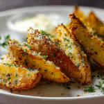 Baked Garlic Parmesan Potato Wedges