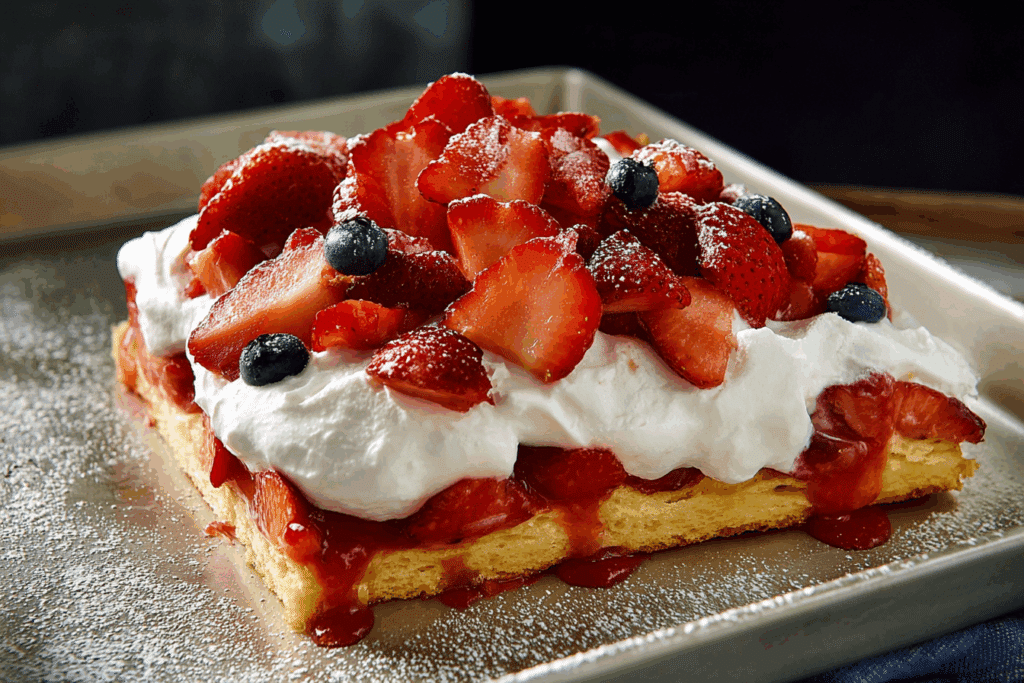 Sheetpan Strawberry Shortcake