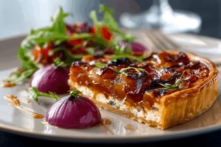 Upside-Down Feta & Shallot Puff Tarts