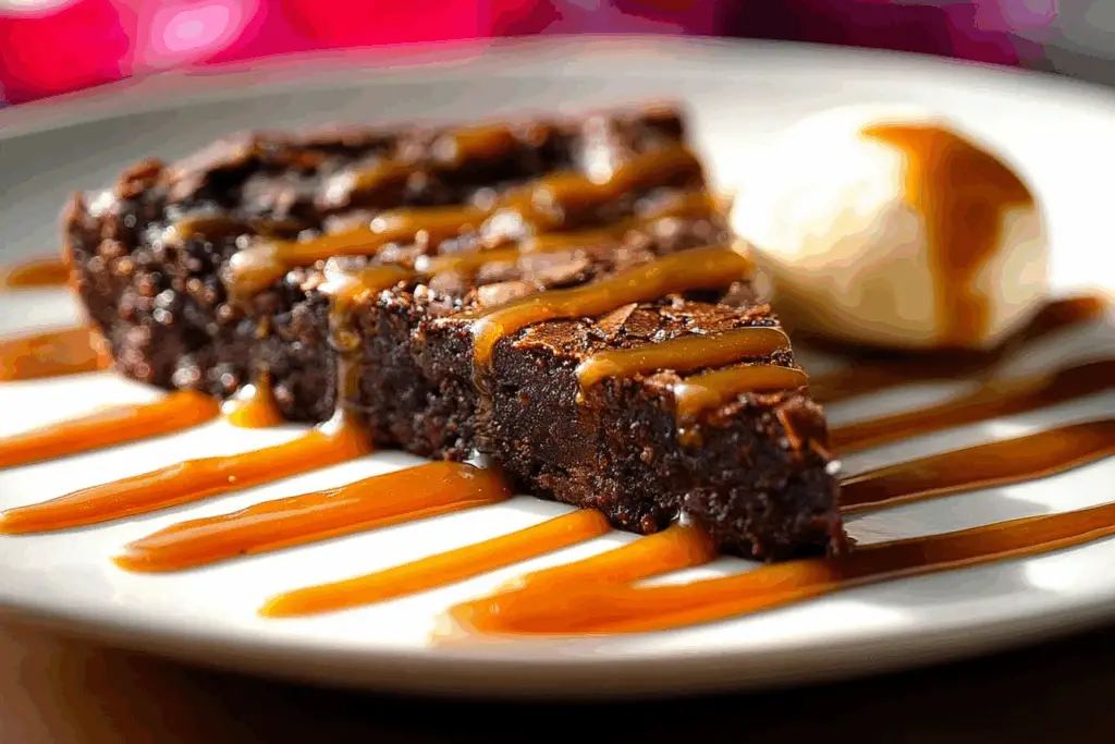 Decadent Caramel Brownie Pie