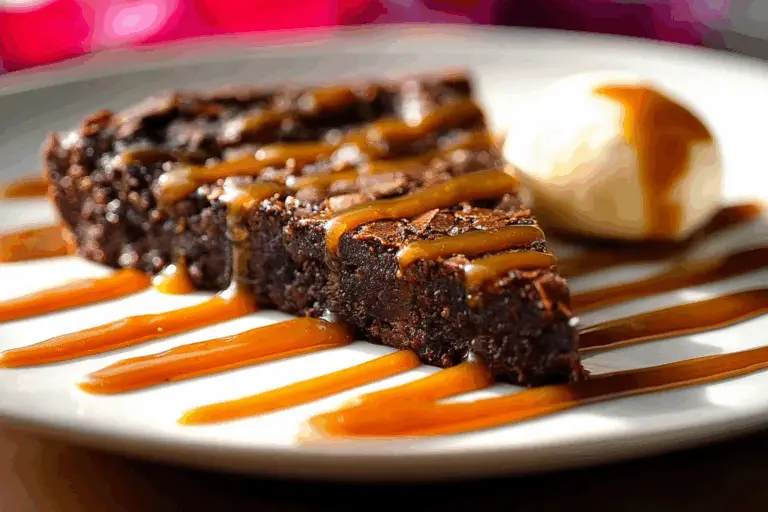 Decadent Caramel Brownie Pie