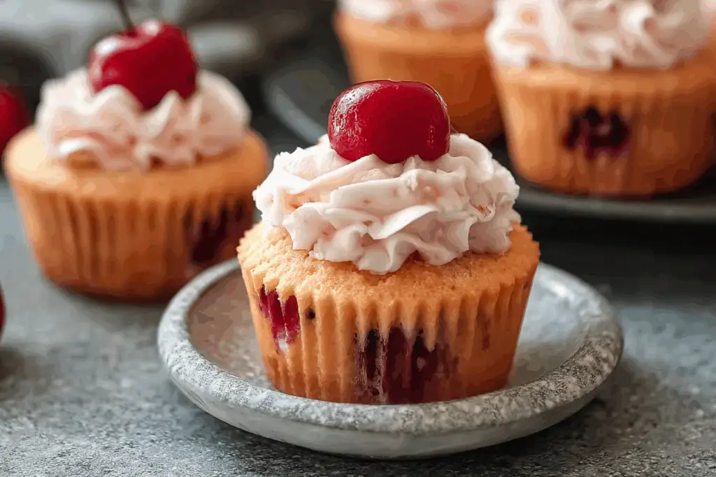 Cherry Almond Cupcakes