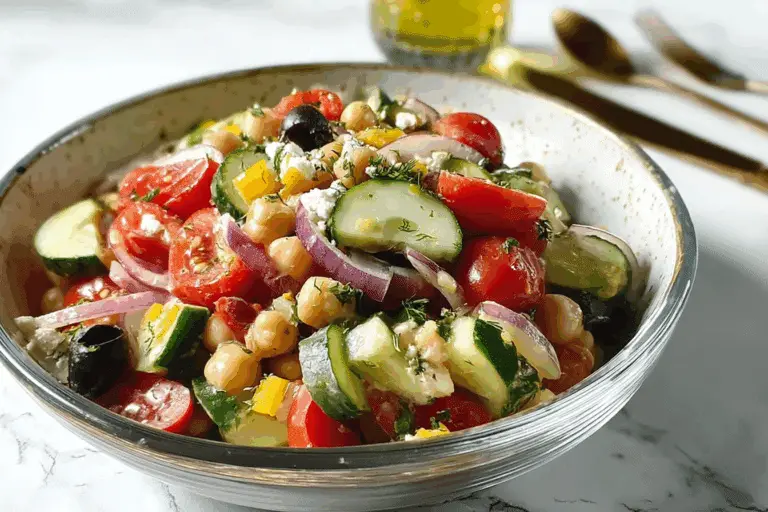Mediterranean Chickpea Salad with Lemon Vinaigrette
