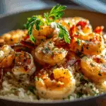 Creamy Garlic Butter Shrimp Bowl with Herb Rice
