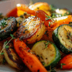 Garlic Herb Roasted Potatoes, Carrots, and Zucchini