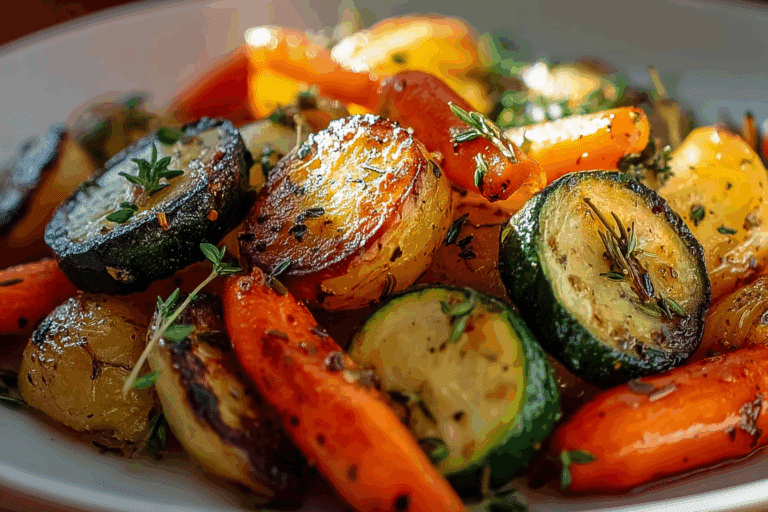 Garlic Herb Roasted Potatoes, Carrots, and Zucchini
