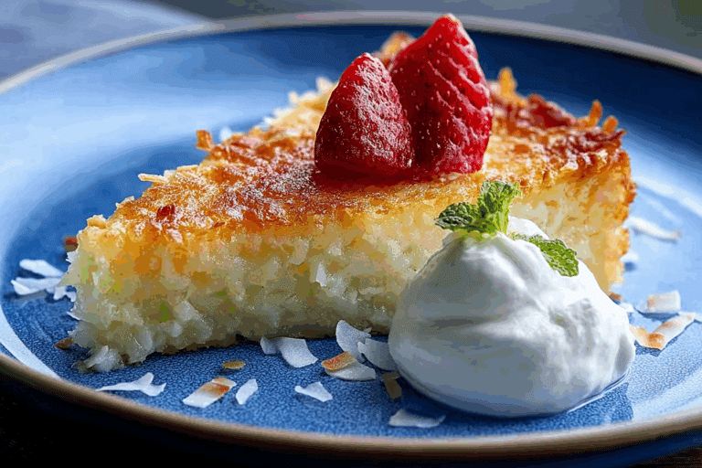 Crustless Coconut Pie