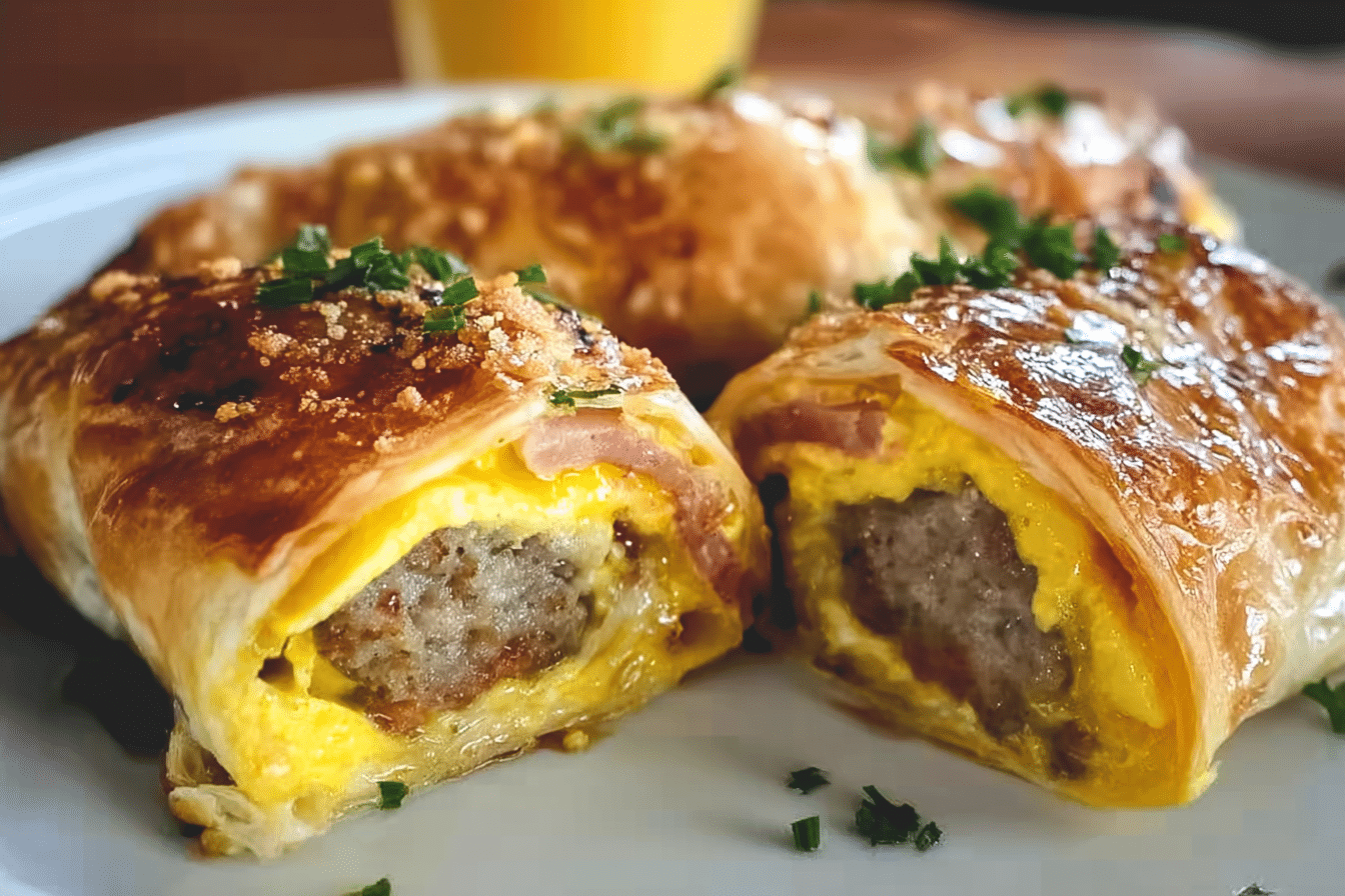 Sausage, Egg & Cheese Breakfast Roll-Ups