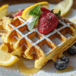 Lemon Pound Cake Waffles