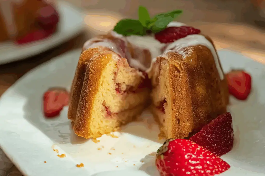 Strawberry Swirl Five Flavor Pound Cake