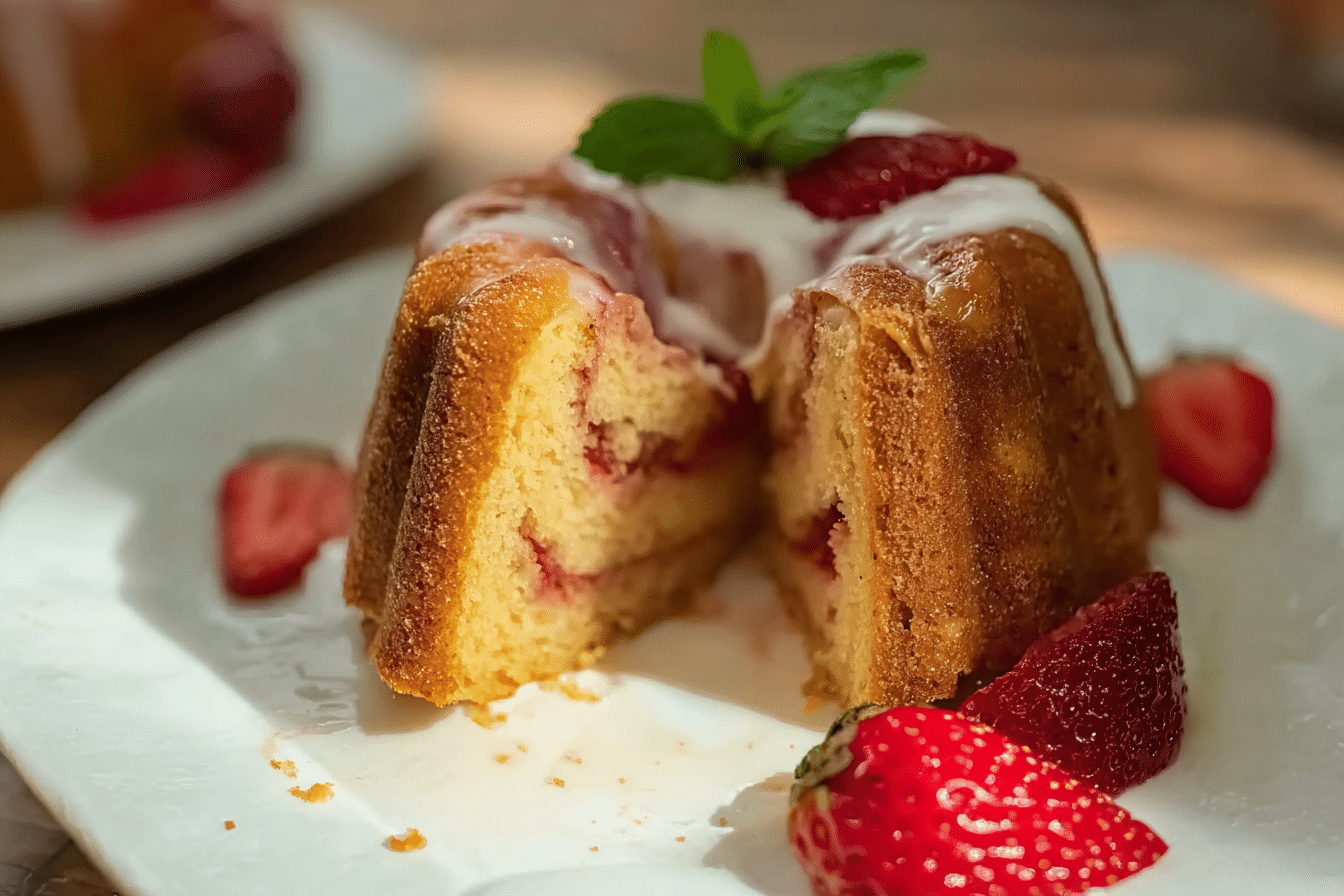 Strawberry Swirl Five Flavor Pound Cake