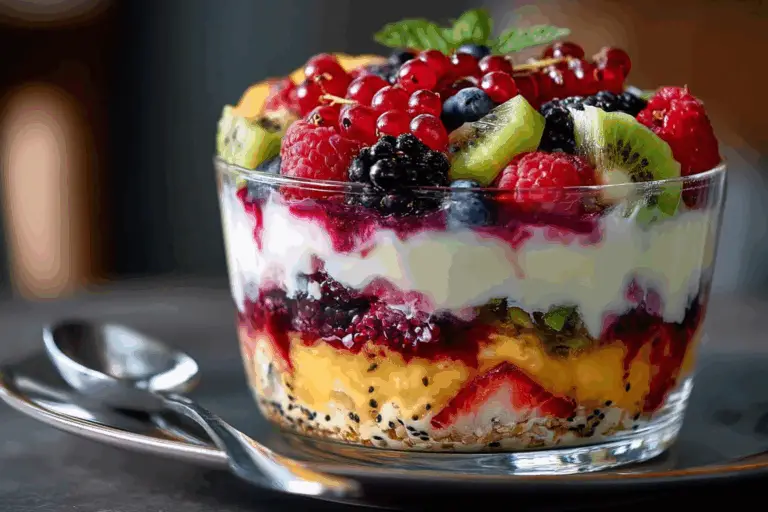 Layered Fruit Yogurt Trifle