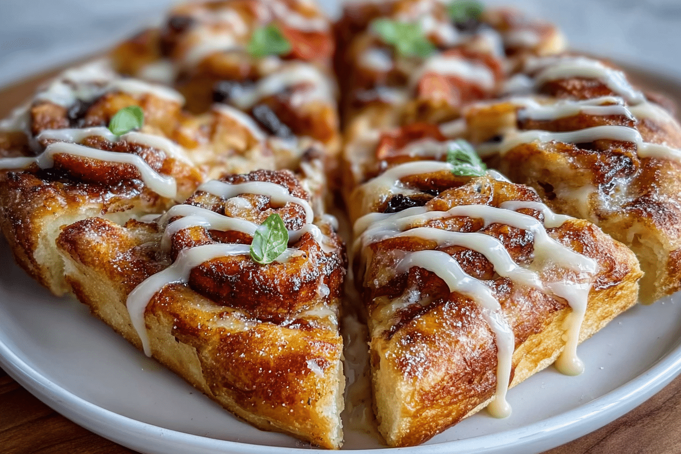 Cinnamon Sugar Crescent Roll Pizza