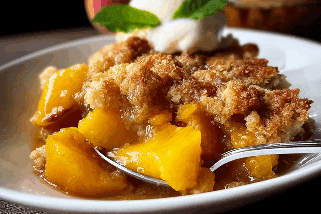 Double Crust Brown Butter Peach Cobbler