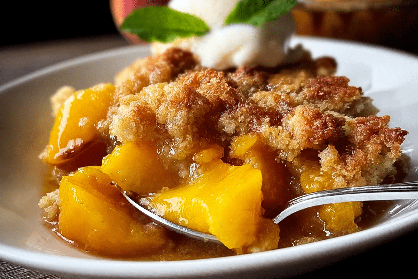 Double Crust Brown Butter Peach Cobbler