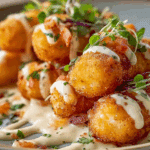 Shrimp Alfredo Corn Dog Sticks