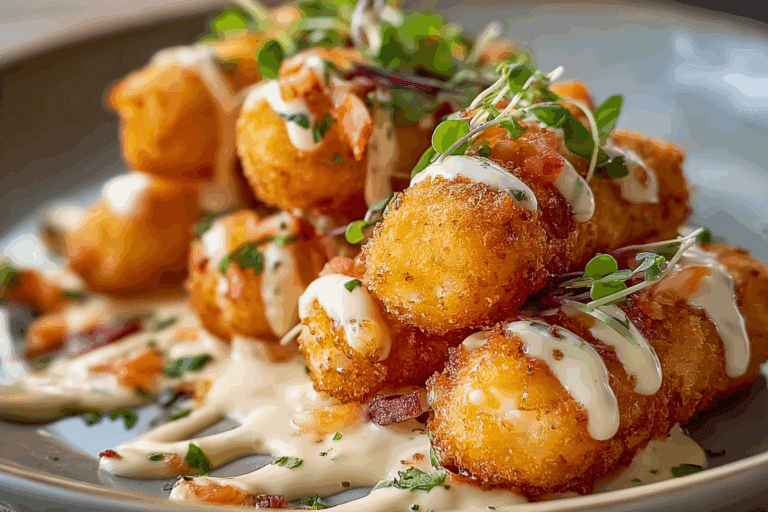Shrimp Alfredo Corn Dog Sticks