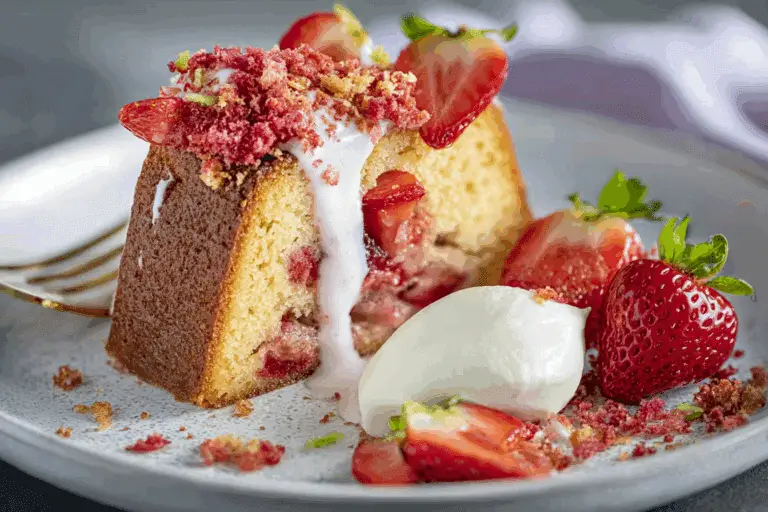 Strawberry Crunch Pound Cake