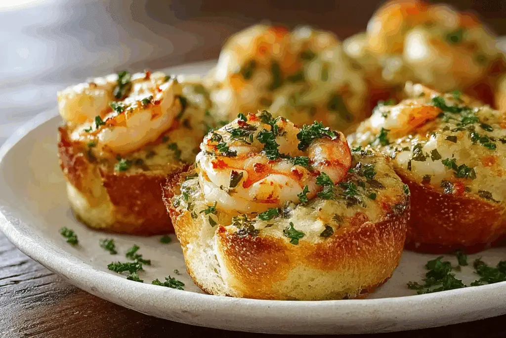 Crabby Shrimp Garlic Bread Bombs