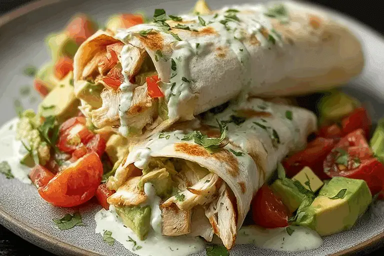 Chicken Avocado Ranch Burritos