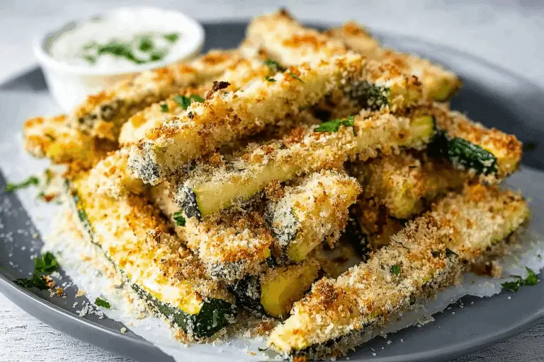 Crispy Baked Parmesan Zucchini Sticks